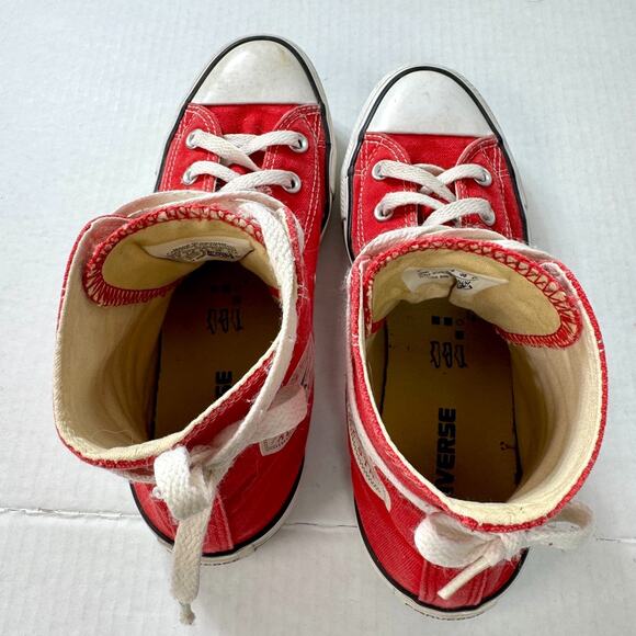 Converse Sneakers Hi Top Unisex W7.5 M5.5 Red Chuck Taylor All Star Retro M9621 - Picture 10 of 13